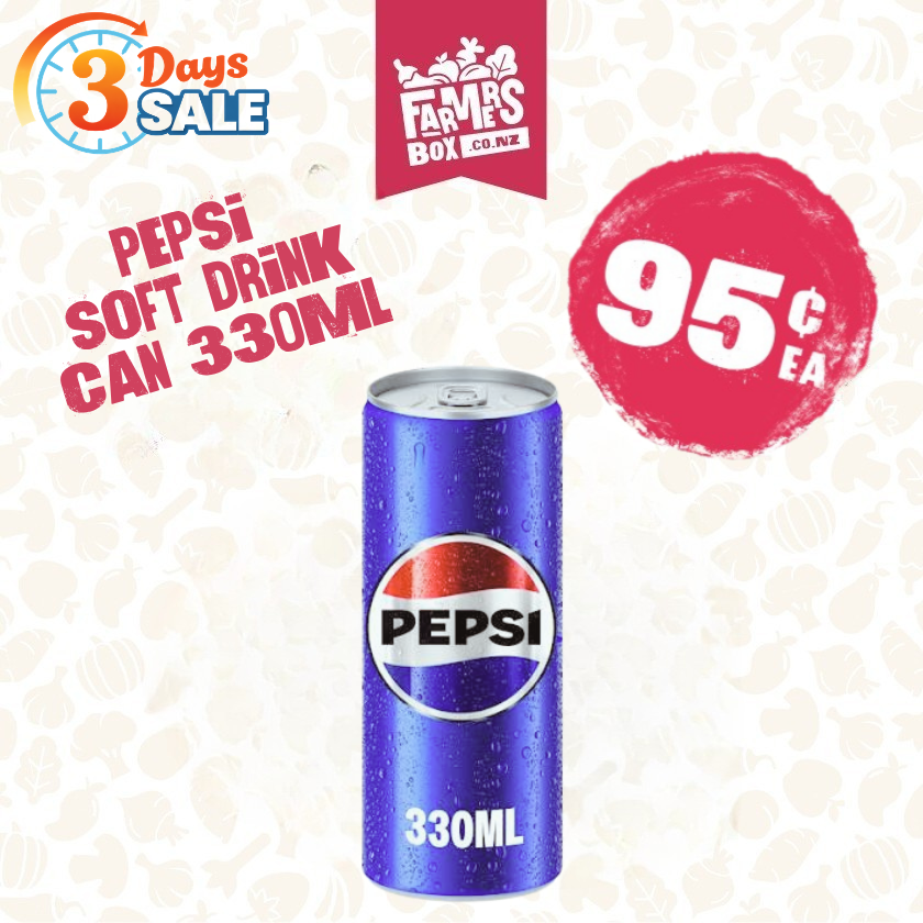 PEPSI SOFT DRINK CAN 330ML - Beverages & Juices - Farmers Box.