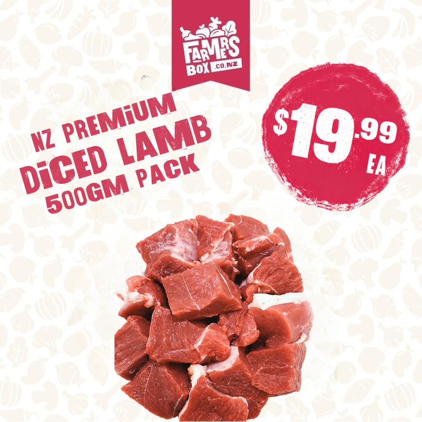 LAMB LEG BONELESS DICED 500GM (HALAL)