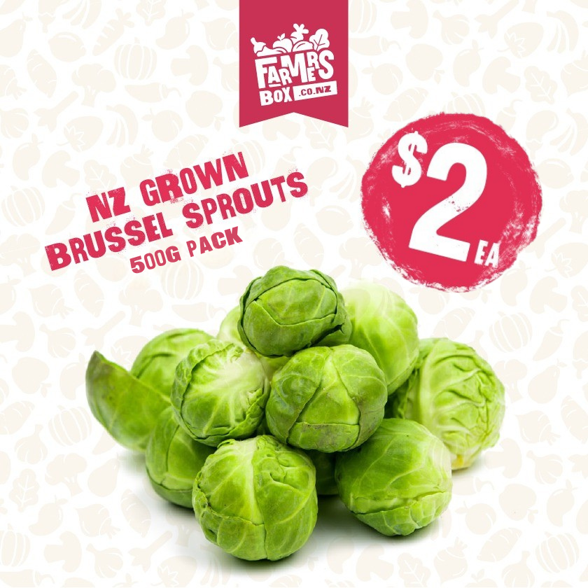 GREEN BRUSSELS SPROUT 500GM PP (Te Tipu o Te Parahu)