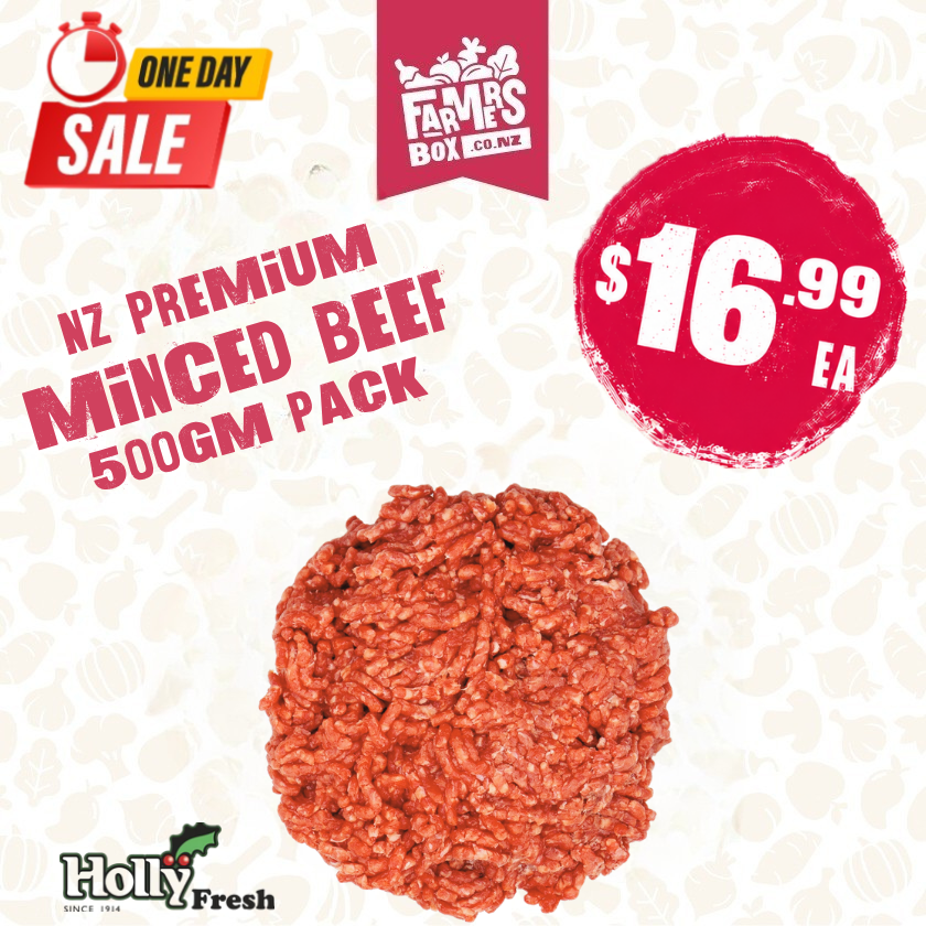 NZ PREMIUM MINCED BEEF 500GM PACK