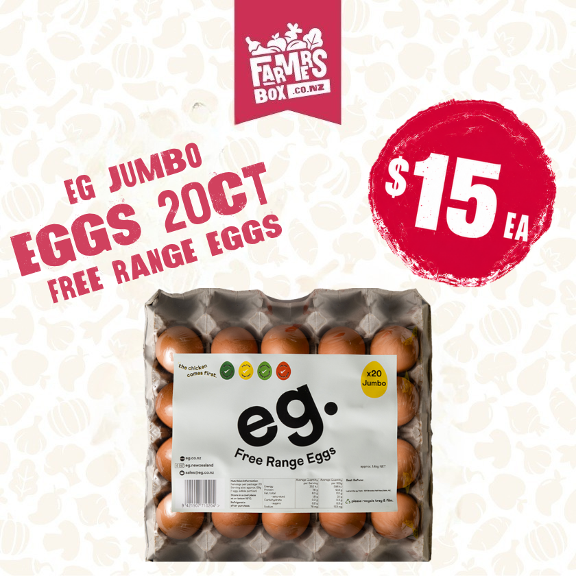 EGGS FREE RANGE 20CT JUMBO EGGS