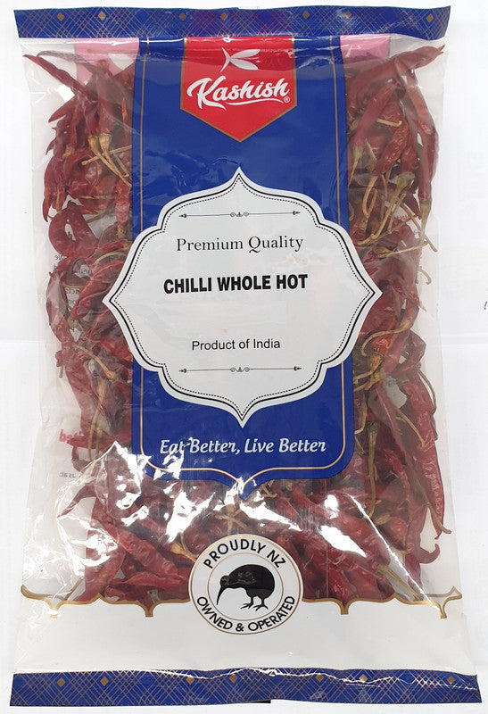 Red Chilli Dried Whole - Hot - 200g -Kashish