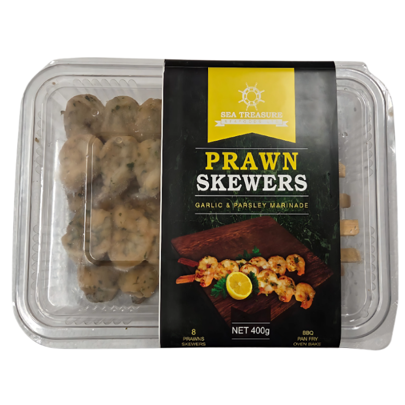 Frozen Prawn Skewer Garlic 8 Pc. 400 gm