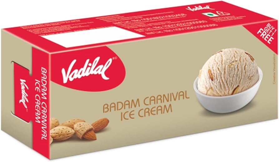 Vadilal Badam Carnival Ice Cream 500ml - Frozen Dessert - Farmers Box.