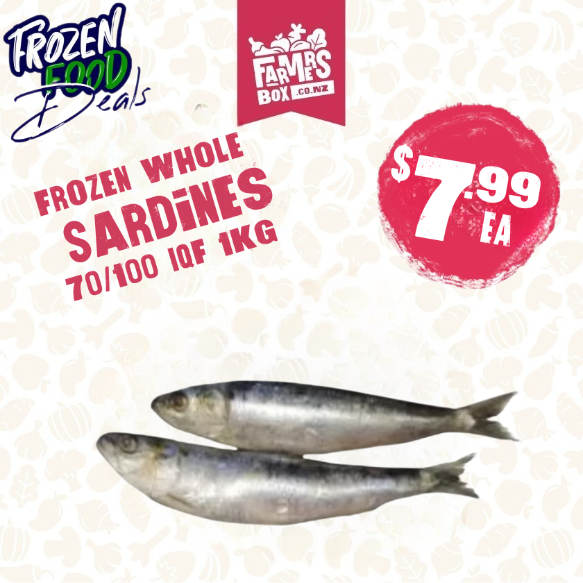 Frozen Sardines Whole 70/100 IQF 1kg