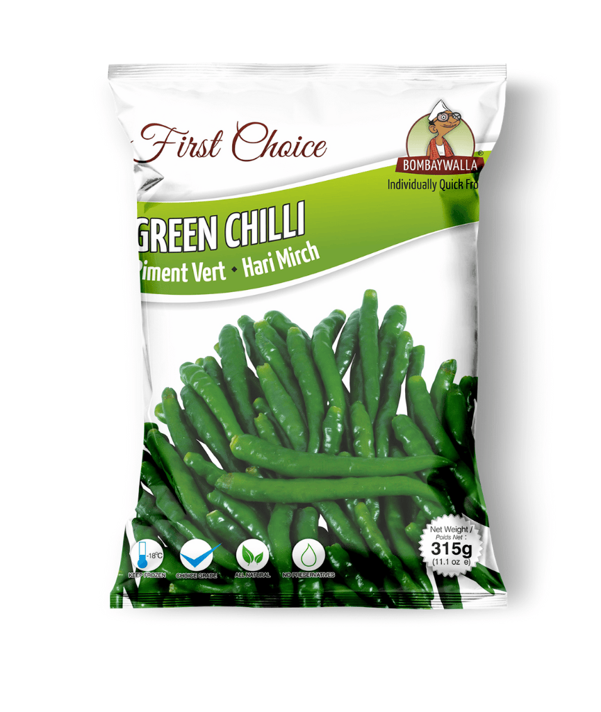 Bombaywalla Frozen Green Chilli 1Kg - Frozen Fruits & Veggies - Farmers Box.