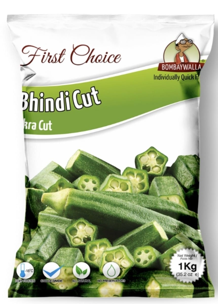 Bombaywalla Frozen Okra (Bhindi) Cuts 1Kg - Frozen Fruits & Veggies - Farmers Box.