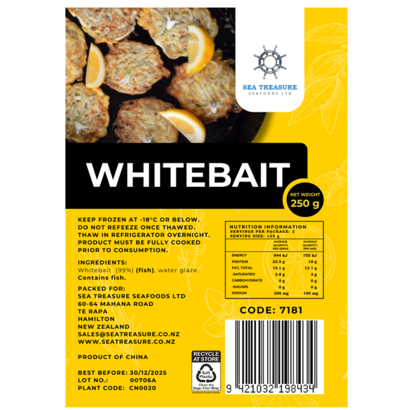 Frozen Whitebait Imported 3/5cm 250GMS