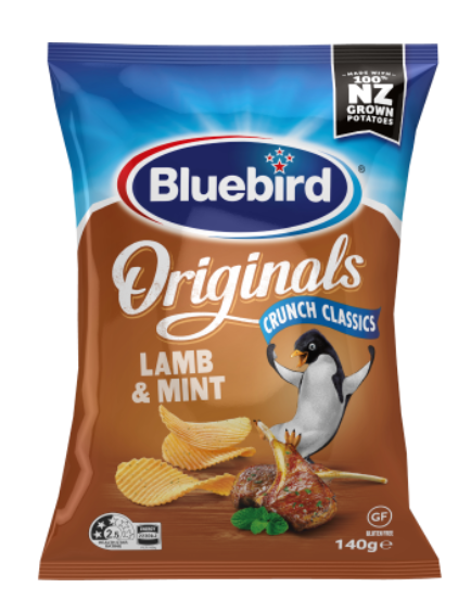 Bluebird Originals Lamb & Mint Potato Chips 140g