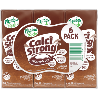 Meadow Fresh Calci Strong Choc Milk 250ml- 6Pack (Copy) - Dairy & Eggs - Farmers Box.