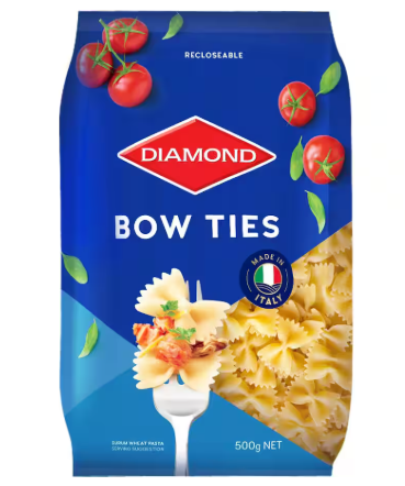 DIAMOND PASTA BOW TIES 500G