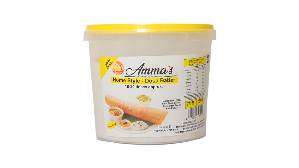 Amma's Home Style Dosa Batter 750g (Unsalted)