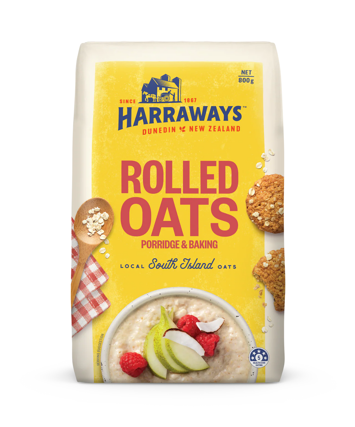 HARRAWAYS ROLLED OATS 800 GM - Breakfast & Cereals - Farmers Box.