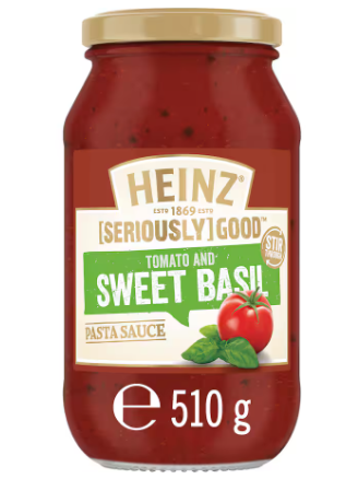 HEINZ  PASTA SAUCE TOM/BASIL 510G