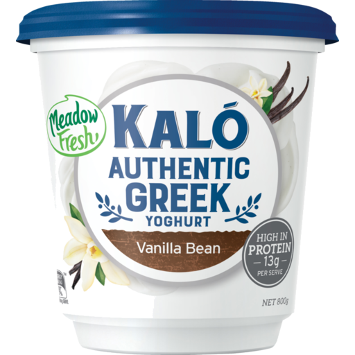 Meadow Fresh Kalo Vanilla Bean Authentic Greek Yoghurt 400G - Dairy & Eggs - Farmers Box.