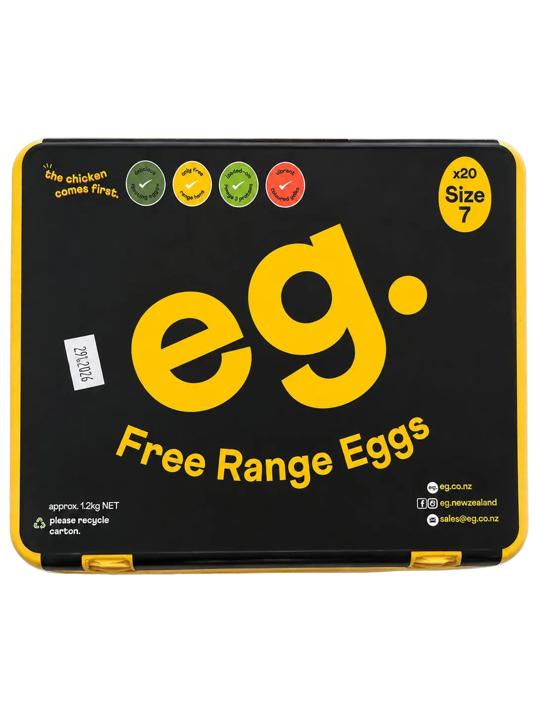 EGGS FREE RANGE 20CT SIZE 7