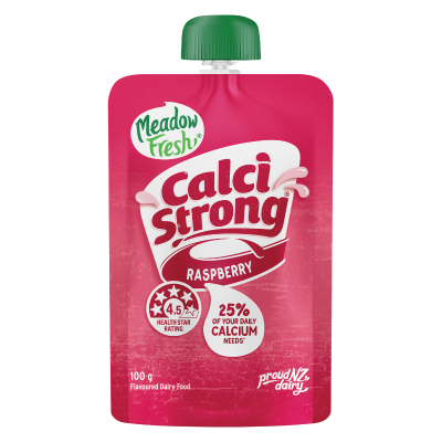 MEADOW FRESH CALCI STRONG RASPBERRY YOGURT POUCH 70G - Beverages & Juices - Farmers Box.