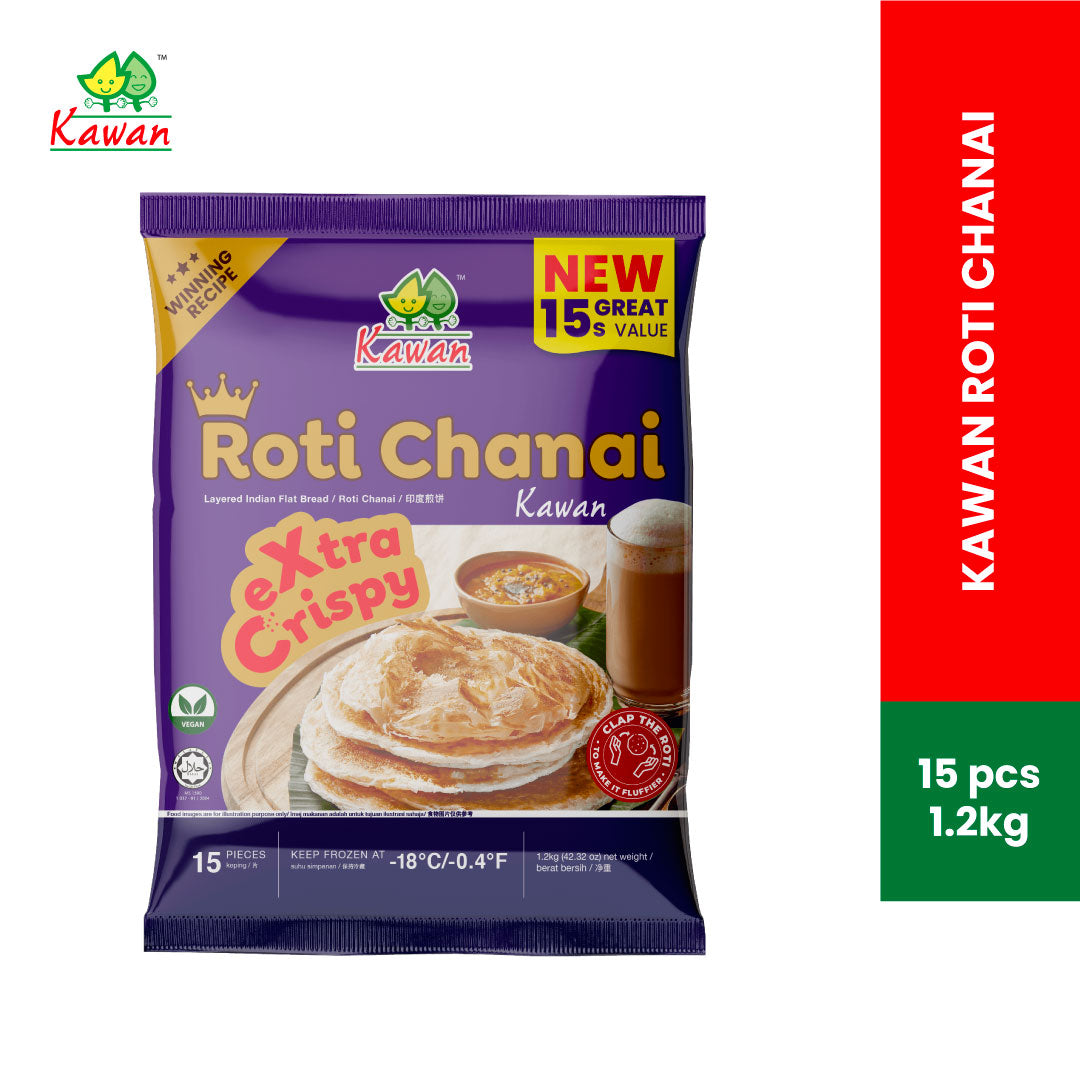 Frozen Roti Chania 15pcs x 80g (Kawan)