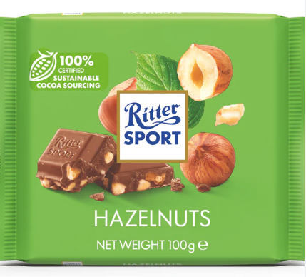 Ritter Sport Hazelnuts Chocolate 100g
