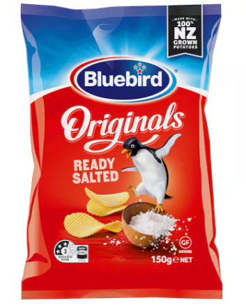 BLUEBIRD CHIPS ORIGINAL CUT READY SALTED 150G