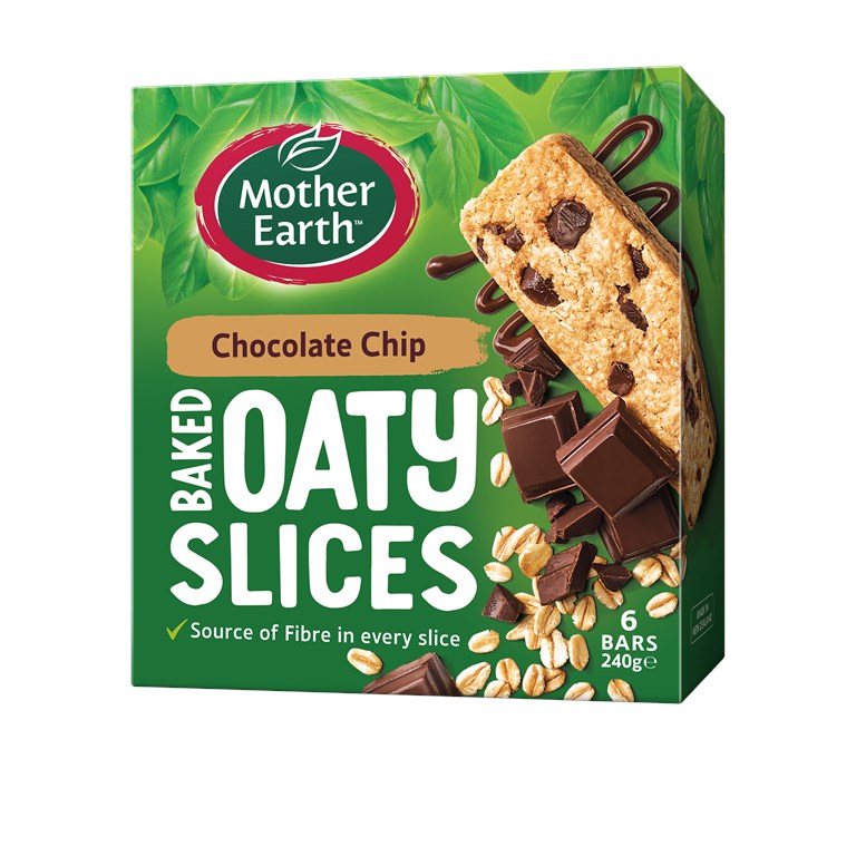Mother Earth Chocolate Chip Baked Oaty Slices 240g