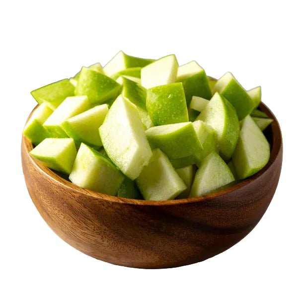 DICED APPLES GREEN 1KG{SKIN ON}