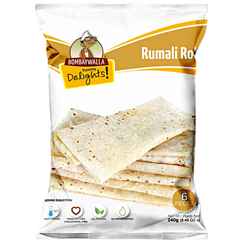 Bombaywalla Roomali Roti 40g x 6 - Frozen Breads - Farmers Box.