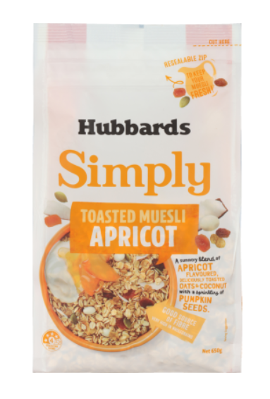 Hubbards Apricot Simply Toasted Muesli 650g