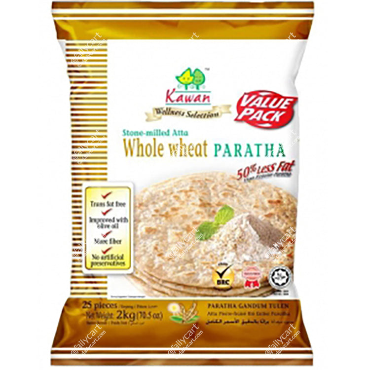 Frozen Whole Wheat Paratha Value Pack 25pc (Kawan)