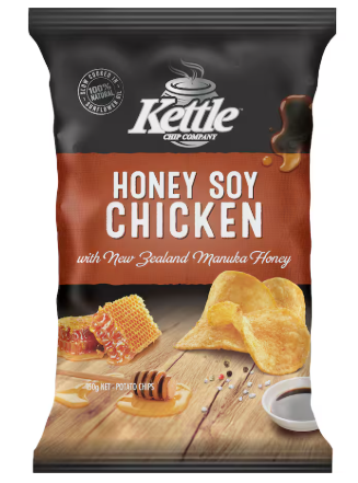 KETTLE CHIPS HONEY SOY CHICKEN 150G