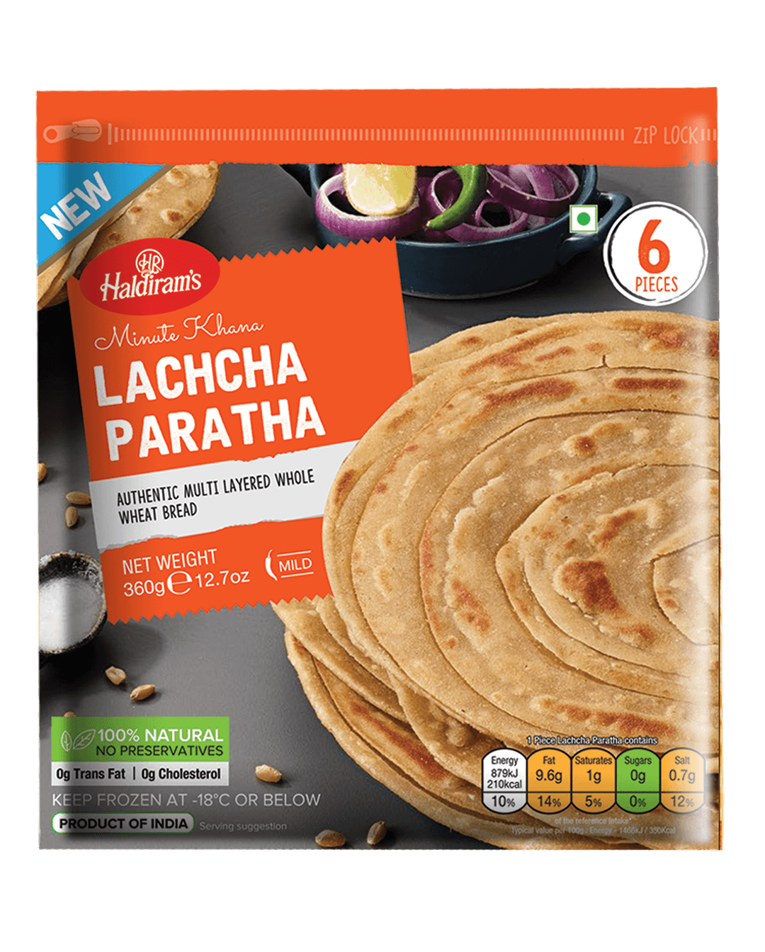 Frozen Lachcha Paratha 360g (Haldirams)