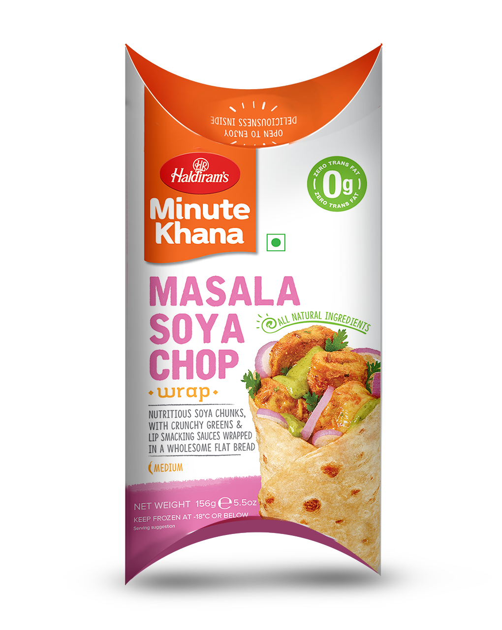 Frozen Desi Wraps Soya Chop 156g (Haldirams)
