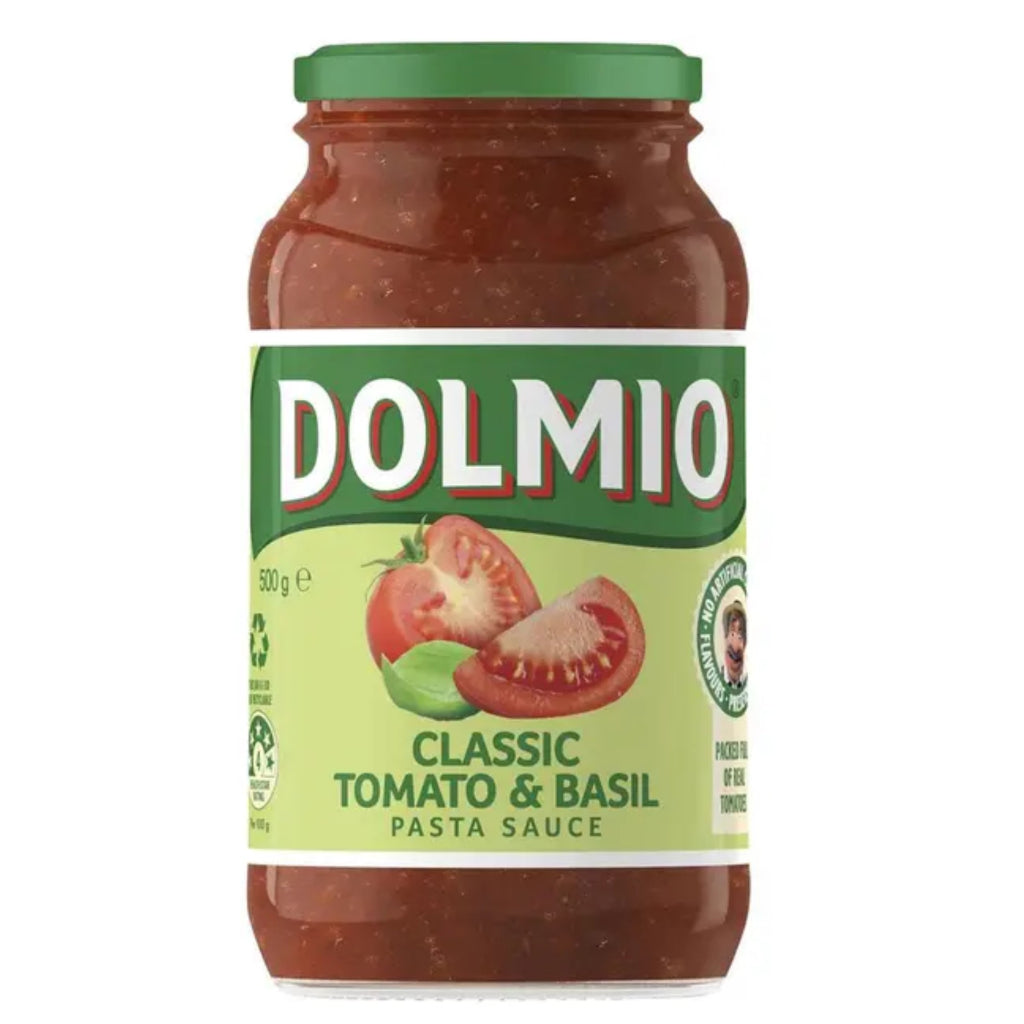 DOLMIO TRADITIONAL CLASSIC BASIL500GM - Pasta, Sauces & Dips - Farmers Box.