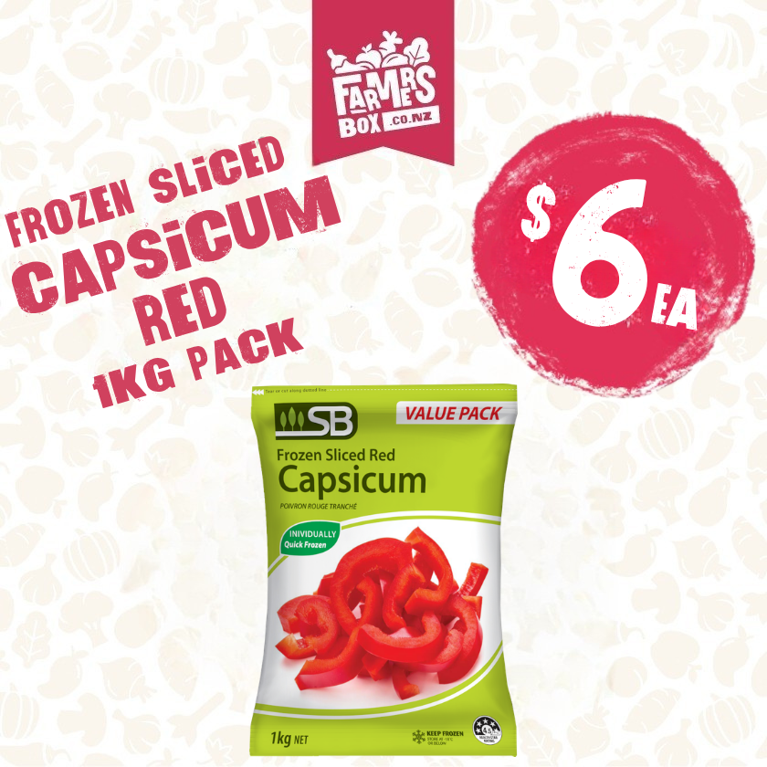 Capsicum Red Frozen 1kg Bag