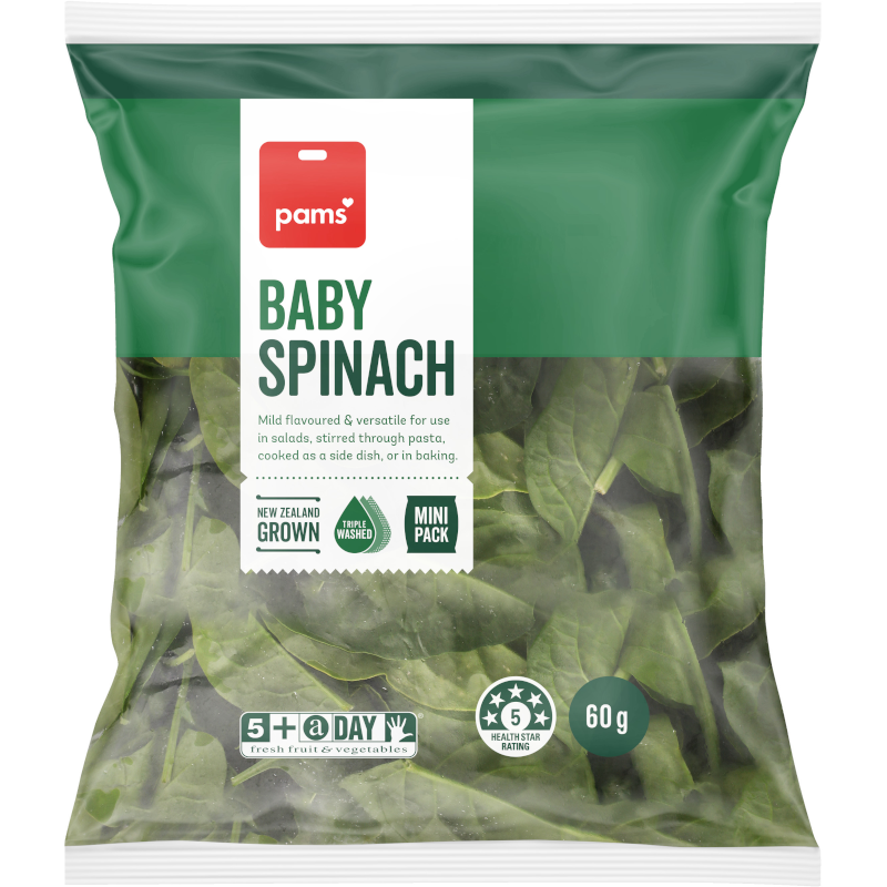 PAMS SPINACH BABY BAG 60GM