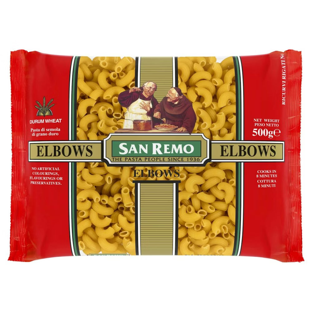 SAN REMO ELBOWS PASTA 500G - Pasta, Sauces & Dips - Farmers Box.