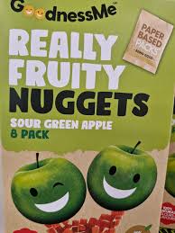 GoodnessMe Really Fruity Nuggets Sticks Sour Green Apple