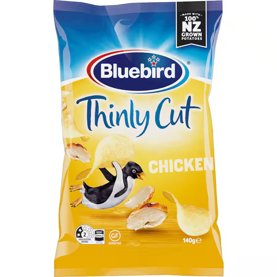 BLUEBIRD THINLY CUT CHICKEN CHIPS 140G