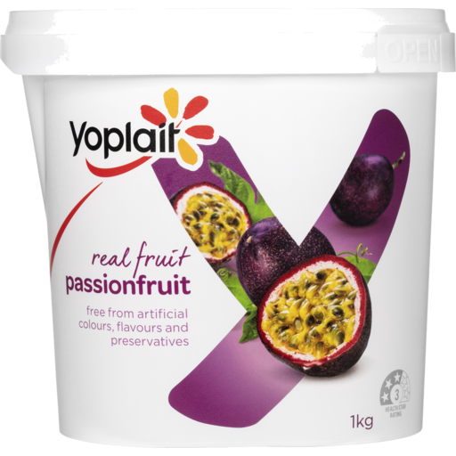 Yoplait Yoghurt Passionfruit 1kg - Dairy & Eggs - Farmers Box.