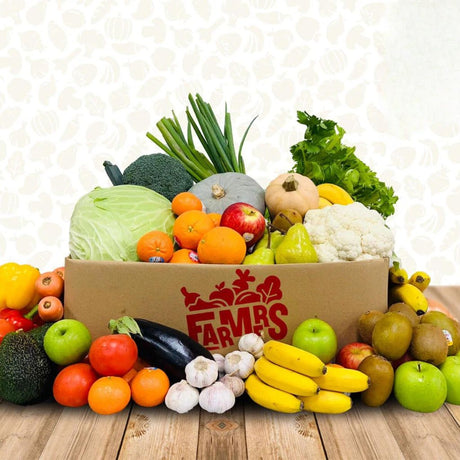 Farmers Box produce subscription boxes with fresh fruits and vegetables delivered in Auckland and Hamilton