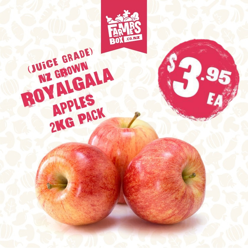 NZ GROWN ROYAL GALA APPLES 2KG BAG (JUICE GRADE)