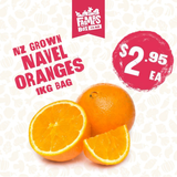 NZ GROWN ORANGES NAVEL BAG 1KG (Arowani)