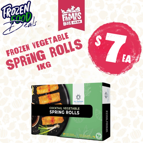 Frozen Cocktail Vegetable Spring Rolls 1KG - Frozen Seafood -    Farmers Box.