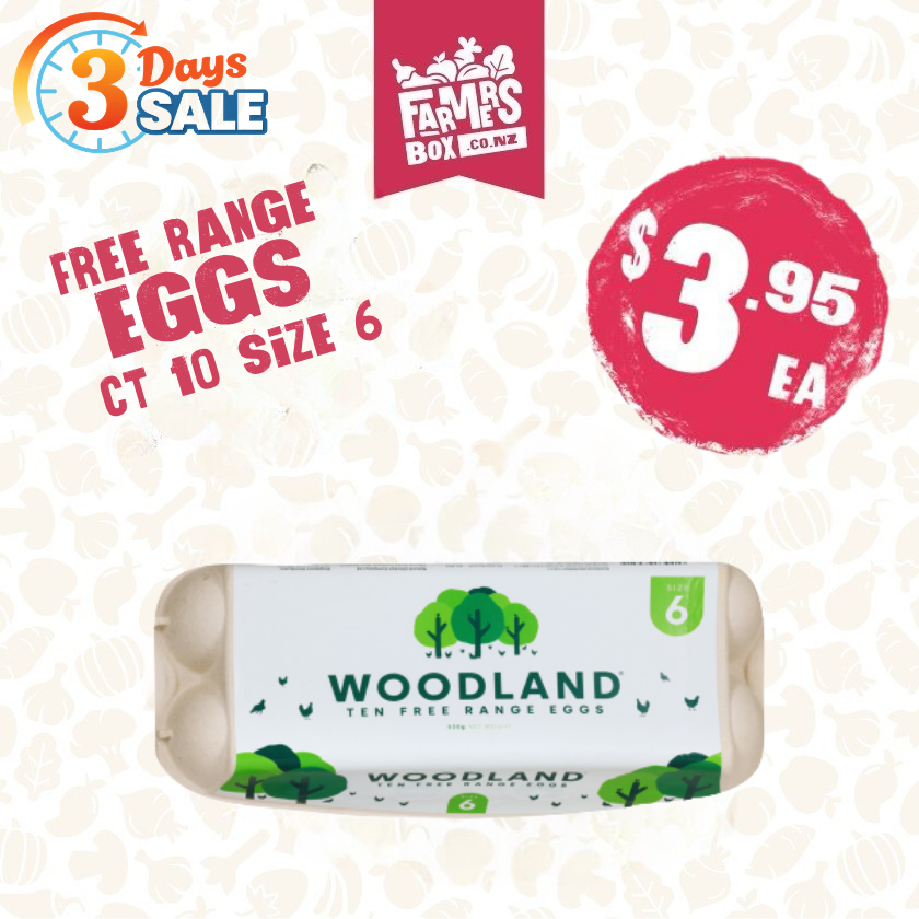 WOODLAND EGGS FREE RANGE 10 PACK SIZE 6