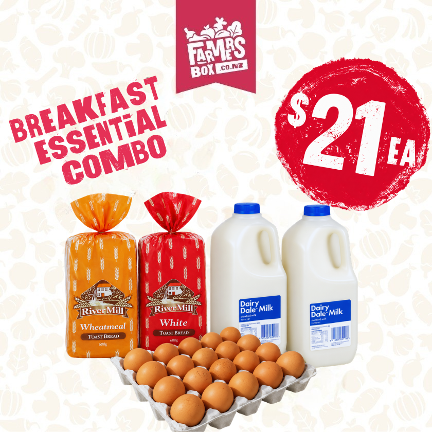Breakfast Essentials Combo – Bread, Eggs & Milk