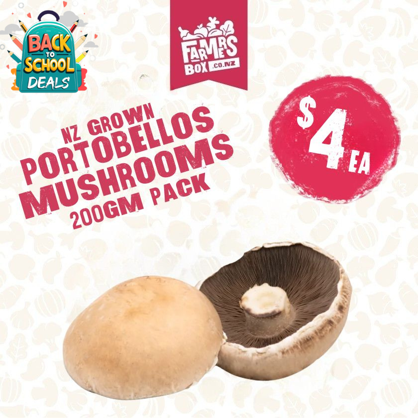 200G MUSHROOMS PORTOBELLO FLAT  NZ