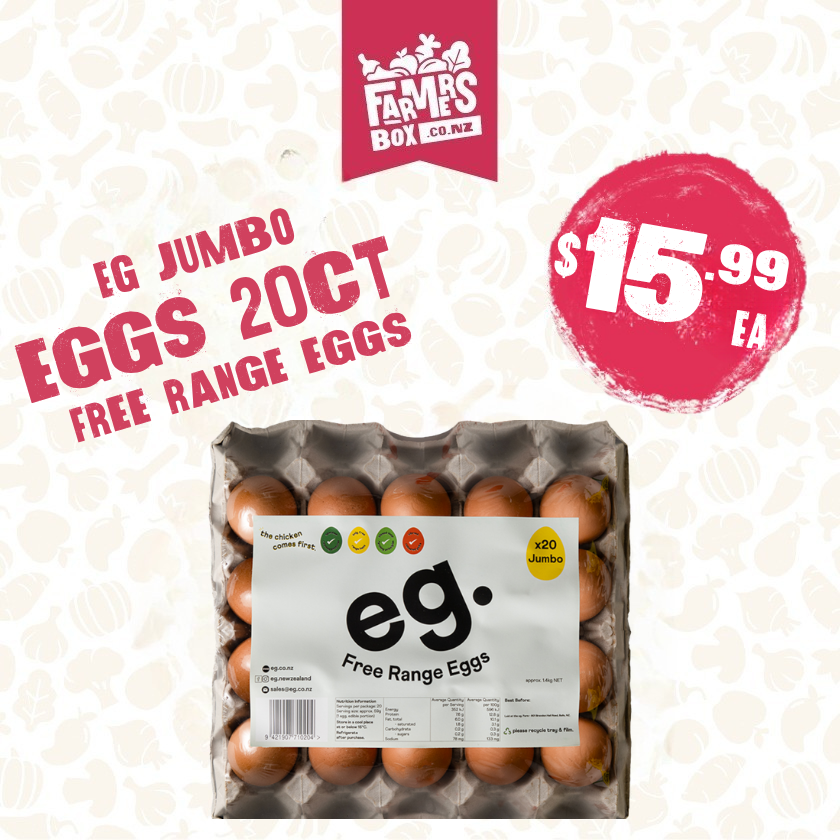 EGGS FREE RANGE 20CT JUMBO EGGS