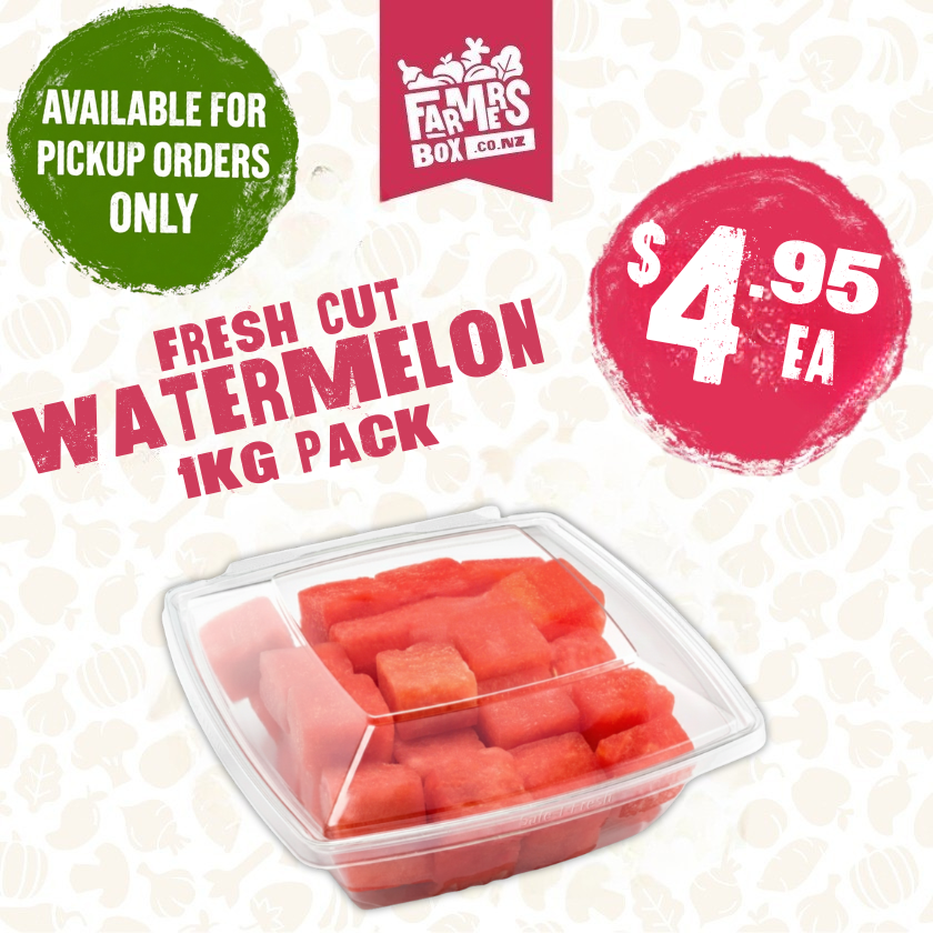 WATERMELON CUT 1KG PACK (NZ GROWN) - (Pickup Orders Only)