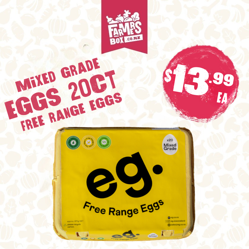 EGGS FREE RANGE 20 CT MIXED GRADE