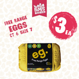 EGGS FREE RANGE 6CT SIZE 7